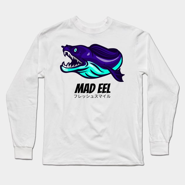 Mad Sea Eel Animal Long Sleeve T-Shirt by BradleyHeal